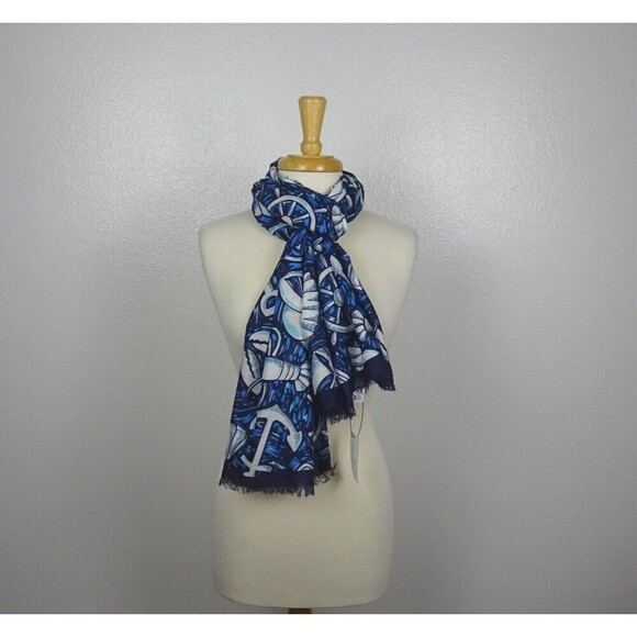 Vera Bradley SHORE ENOUGH Soft Fringe Scarf Wrap Coastal Tropical Sea Beach - Picture 7 of 11